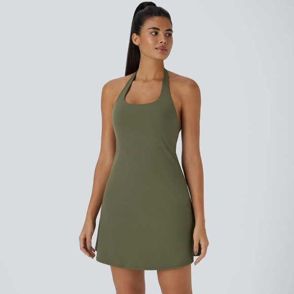 HALARA Olive Green Mini Dress - Picture 1 of 11